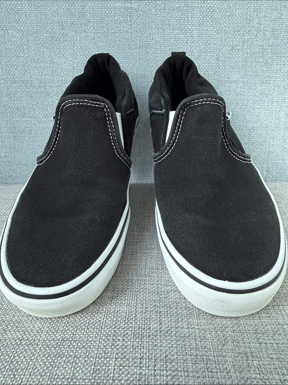 Kids Vans Black Slip-On Canvas Loafers with White Midsole Size 5,5 (Big Kid) - Picture 6 of 12